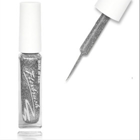 FLEXBRUSH - Vernis Liner Nail Art Argent Pailleté