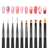 Kit de 10 Pinceaux Gel Nail Art