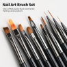 Kit de 10 Pinceaux Gel Nail Art