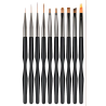 Kit de 10 Pinceaux Gel Nail Art