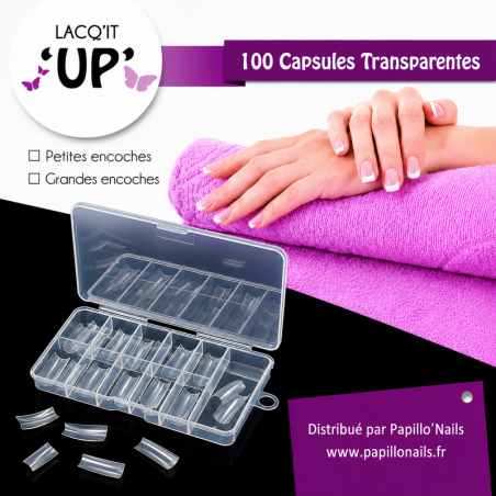LACQ'IT UP - Capsules Ongles Transparentes x100 - Papillo'Nails