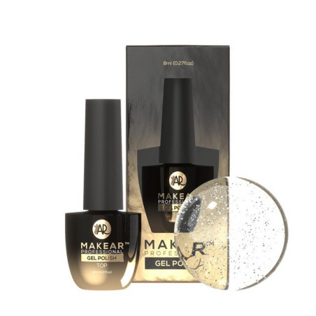 MAKEAR - Top No Wipe Silver (Pailleté) - Papillo'Nails