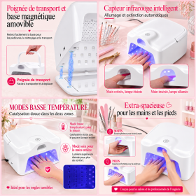 SUNUV - Lampe UV/LED Portable (avec mode pouce) - Papillo'Nails