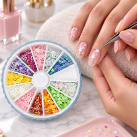PAPILLO'NAILS - Carrousel de sequins étoile & cœur - Papillo'Nails