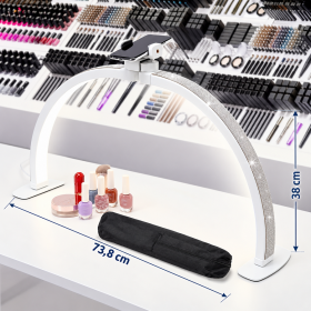 PAPILLO'NAILS - Lampe de table manucure demi-lune avec support Smatphone - Papillo'Nails