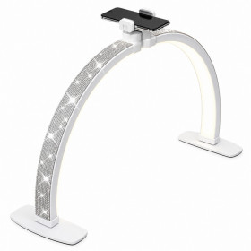 PAPILLO'NAILS - Lampe de table manucure demi-lune avec support Smatphone - Papillo'Nails