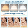 PAPILLO'NAILS - Lampe de table manucure demi-lune avec support Smatphone - Papillo'Nails