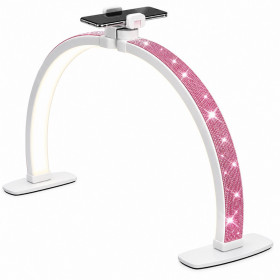 PAPILLO'NAILS - Lampe de table manucure demi-lune avec support Smatphone - Papillo'Nails