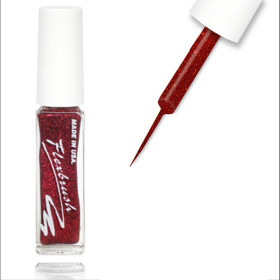 FLEXBRUSH - Vernis Liner Nail Art Rouge Pailleté - Papillo'Nails