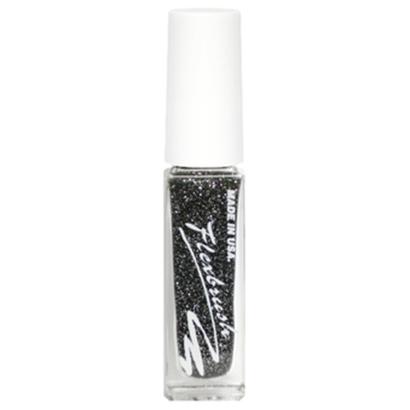 FLEXBRUSH - Vernis Liner Nail Art Noir Pailleté - Papillo'Nails