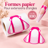 Formes papier pour extensions d’ongles – Lot de 100 chablons PAPILLO'NAILS | Papillo'Nails