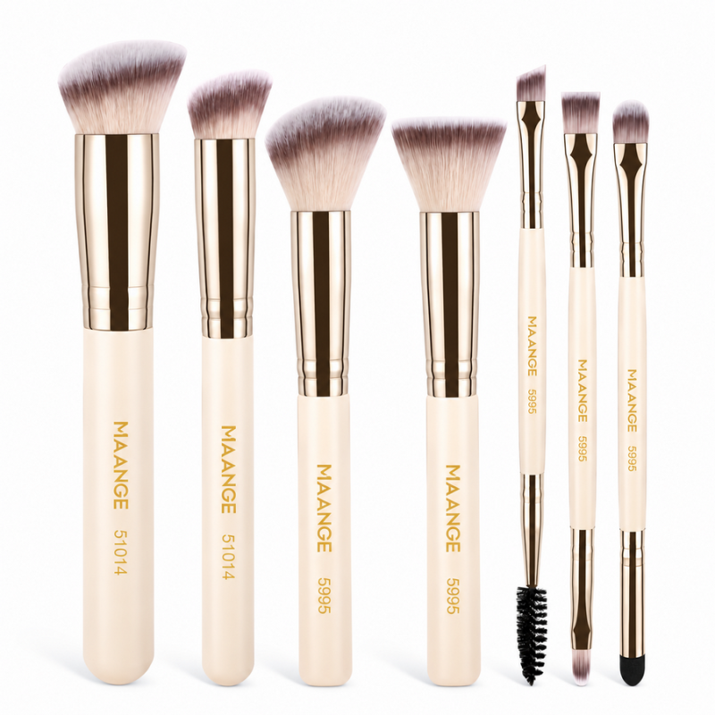 Lot de 7 pinceaux de maquillage MAANGE COSMETICS | Papillo'Nails