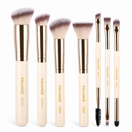 Lot de 7 pinceaux de maquillage MAANGE COSMETICS | Papillo'Nails