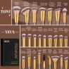 Ensemble de 25 pinceaux de maquillage Premium – Taupe et doré MAANGE COSMETICS | Papillo'Nails