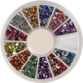 PAPILLO'NAILS - Carrousel de strass ellipse/œil de chat - Papillo'Nails